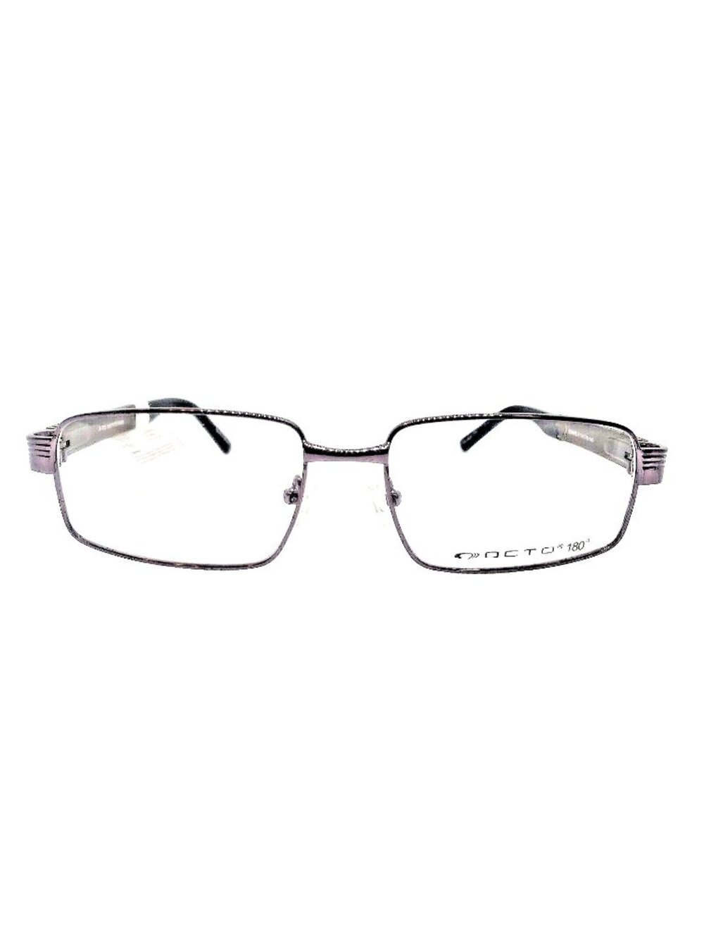 Octo 180 Gunmetal Frame Rectangle Eyeglasses D49 RX M Rigid 53-18-140